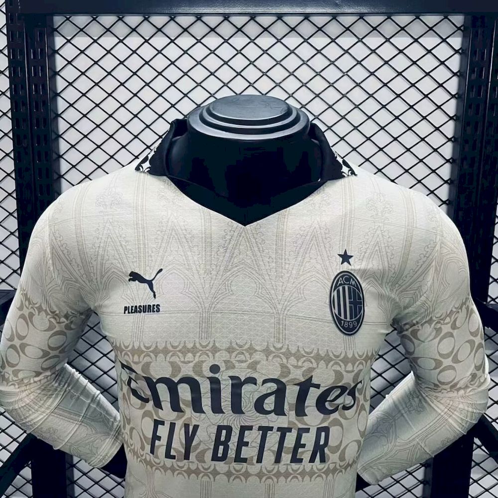 AC Milan 2024/25 Camisola Co-Branded Edição de Manga Comprida Versão Jogador – Homem