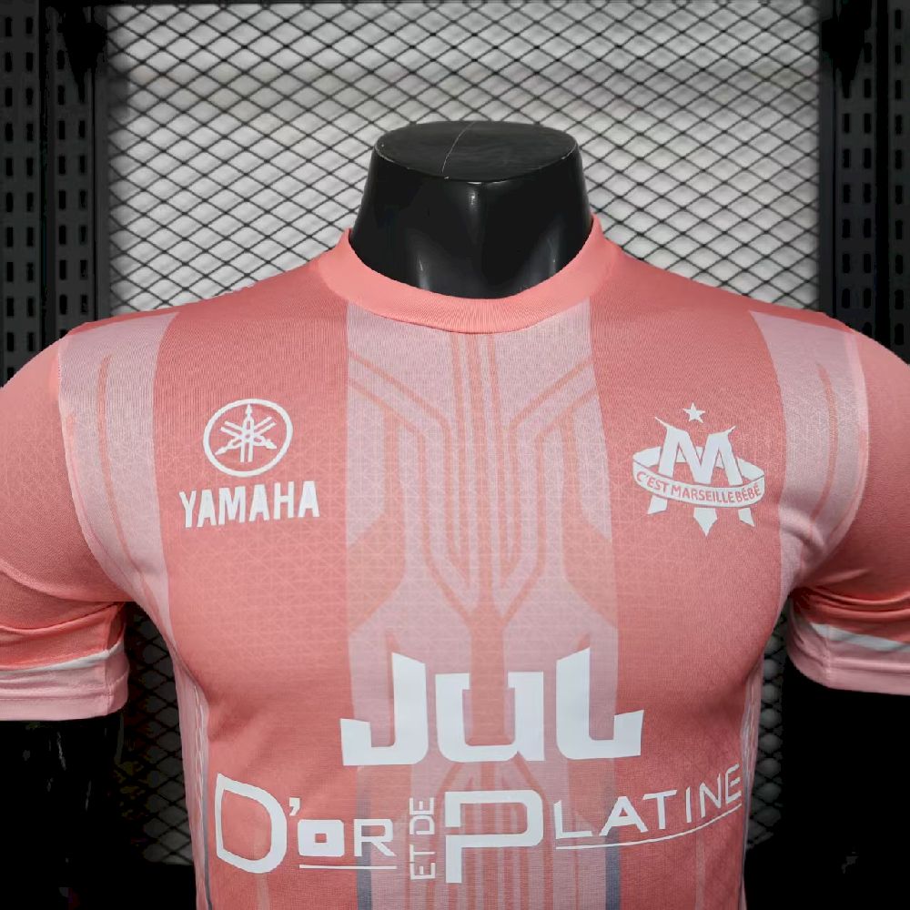 Olympique Marseille 2025/26 Camisola Rosa Versão Jogador – Homem