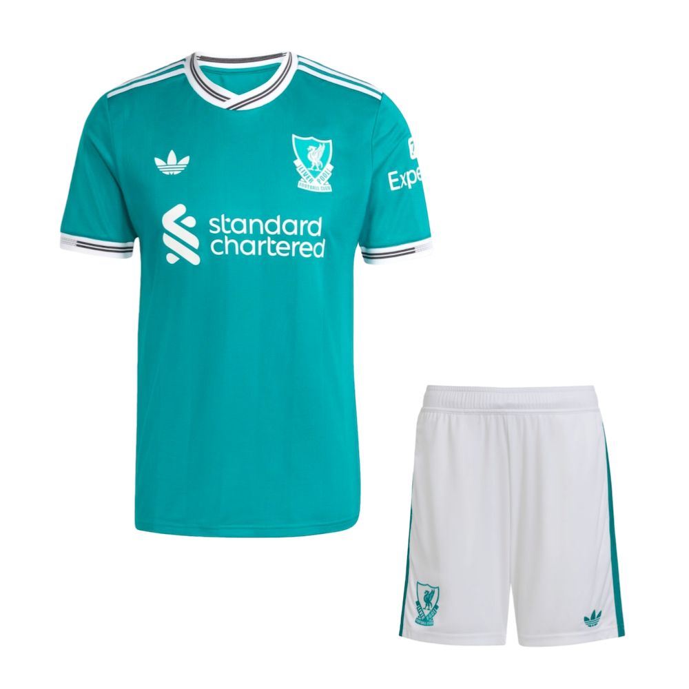Liverpool 2025/26 Conjunto Terceiro – Criança