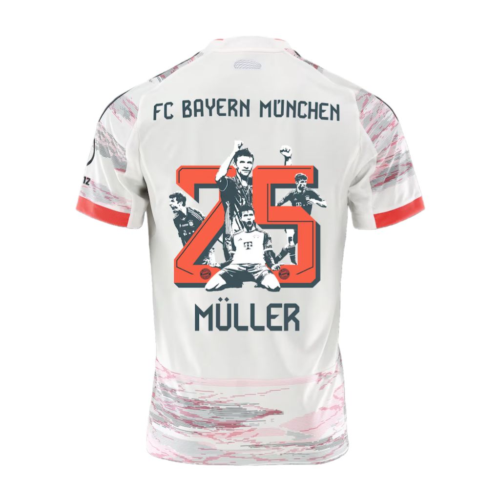 Bayern de Munique Müller#25 2025/26 Camisola Alternativa – Homem