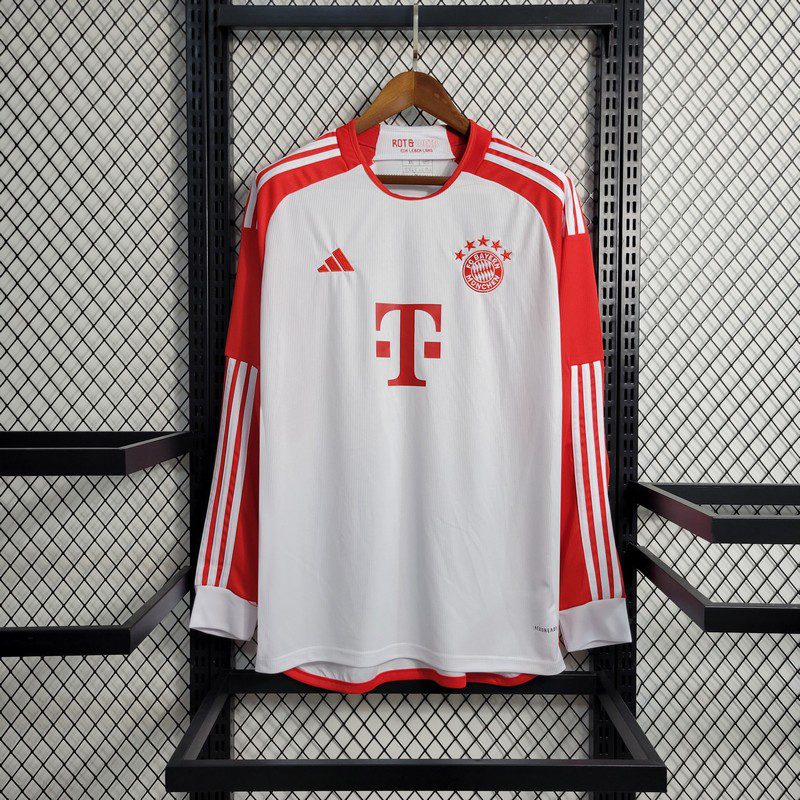 Bayern de Munique 2023/24 Camisola Principal de Manga Comprida – Homem