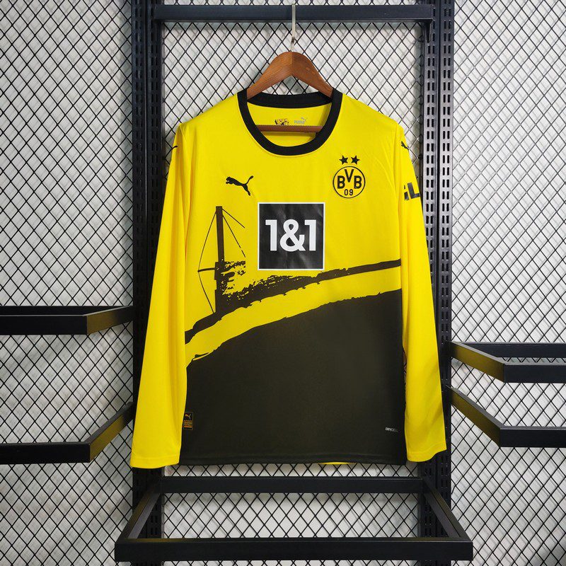 Borussia Dortmund 2023/24 Camisola Principal de Manga Comprida – Homem