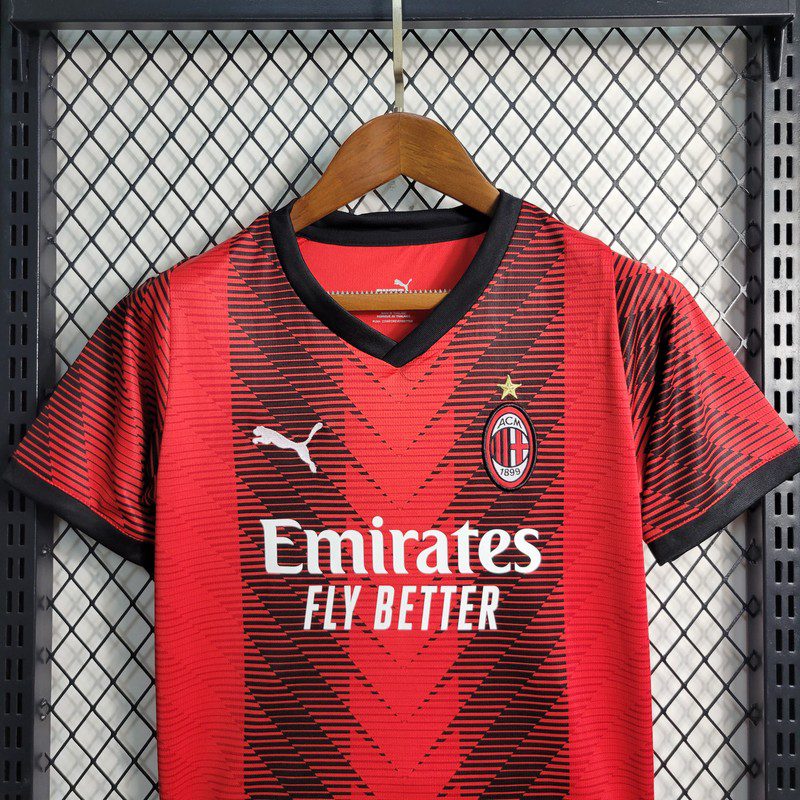 AC Milan 2023/24 Conjunto Principal – Criança