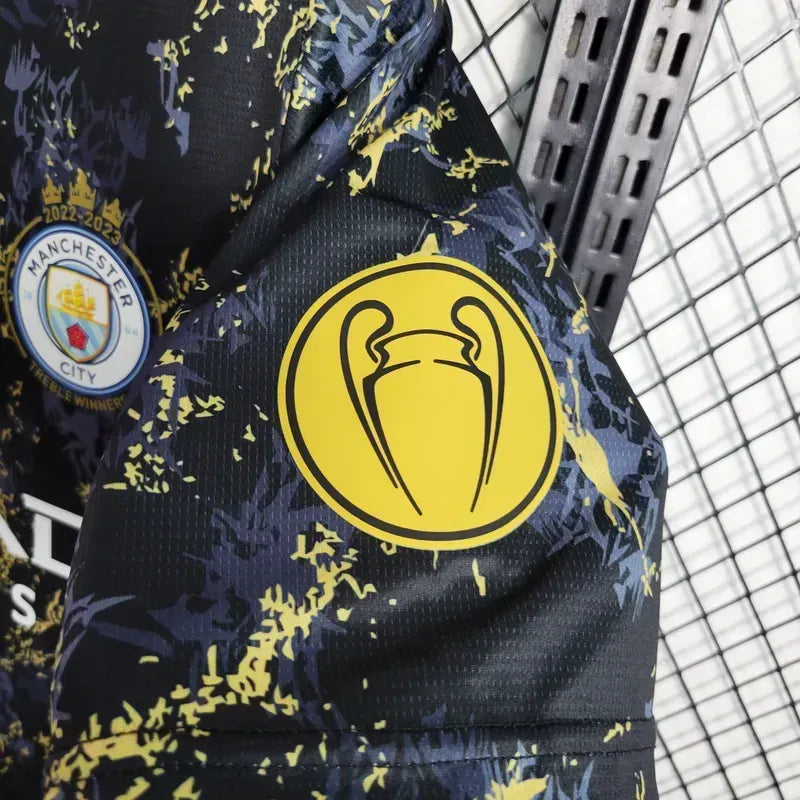 Manchester City 2023/24 Camisola Especial Preta Dourada – Homem