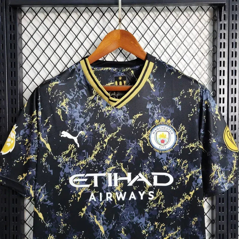 Manchester City 2023/24 Camisola Especial Preta Dourada – Homem
