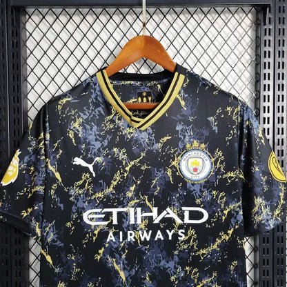 Manchester City 2023/24 Camisola Especial Preta Dourada – Homem