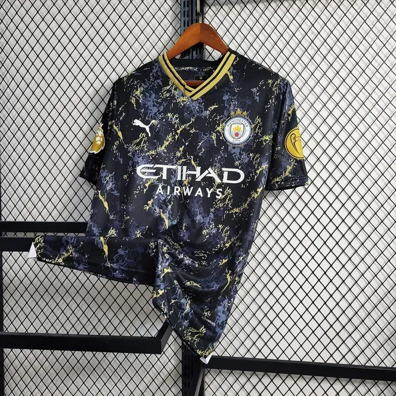 Manchester City 2023/24 Camisola Especial Preta Dourada – Homem