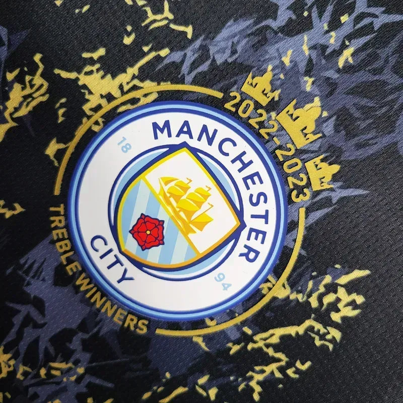 Manchester City 2023/24 Camisola Especial Preta Dourada – Homem
