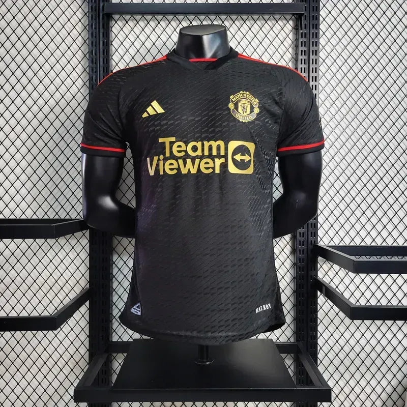 Manchester United 2023/24 Camisola Preta Versão Jogador – Homem