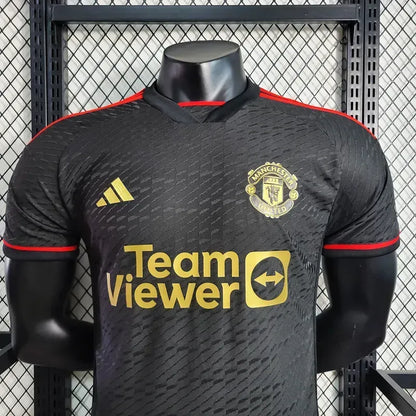 Manchester United 2023/24 Camisola Preta Versão Jogador – Homem