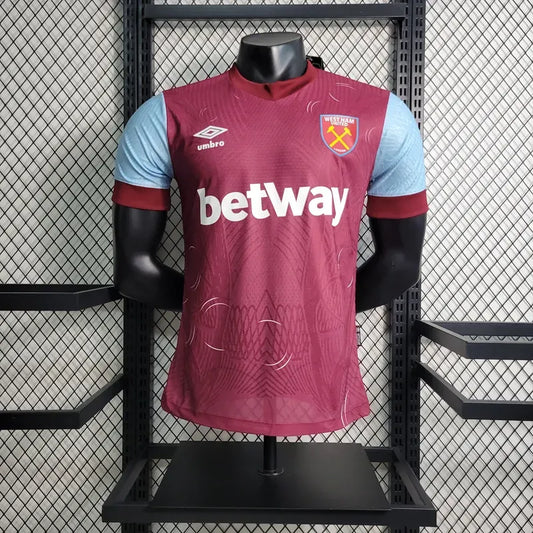 West Ham United 2023/24 Camisola Principal Versão Jogador – Homem