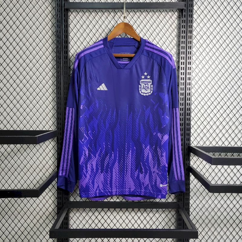 Argentina 2022/23 Camisola Alternativa 3-Stars de Manga Comprida – Homem