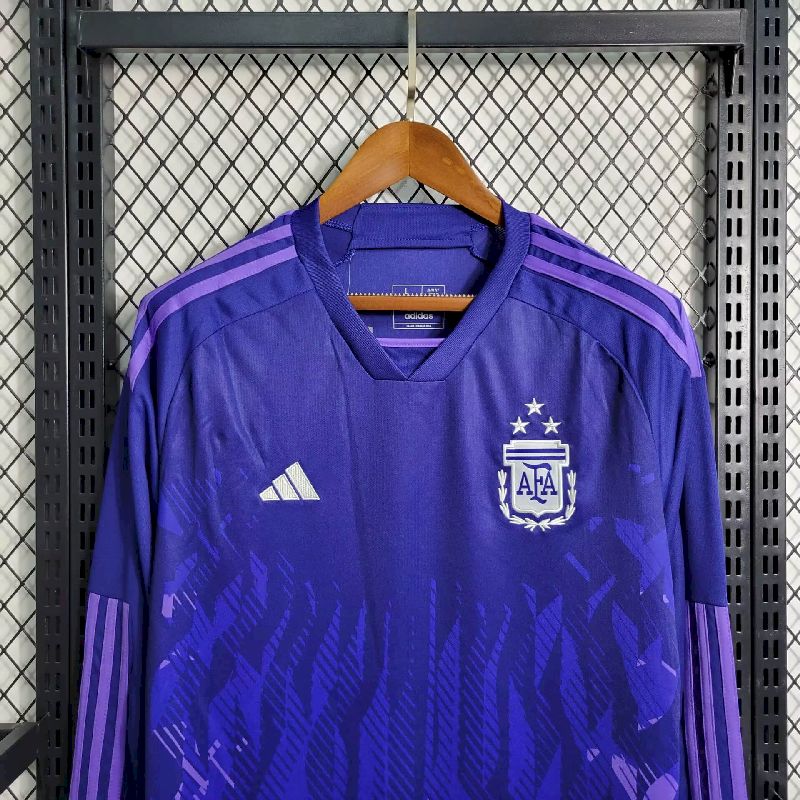 Argentina 2022/23 Camisola Alternativa 3-Stars de Manga Comprida – Homem