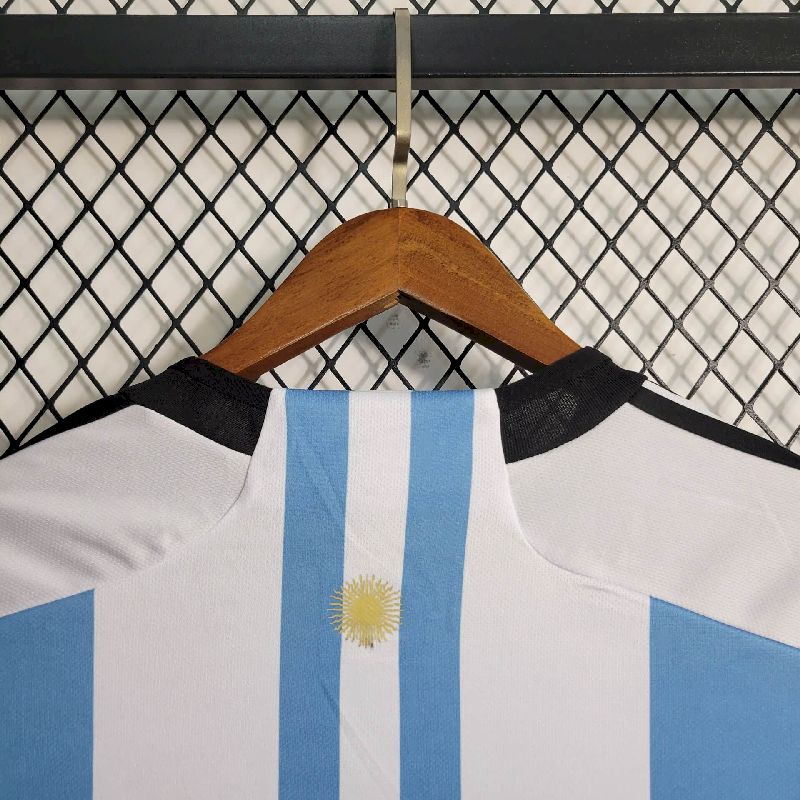 Argentina 2022/23 Camisola Principal 3-Stars de Manga Comprida – Homem