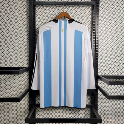 Argentina 2022/23 Camisola Principal 3-Stars de Manga Comprida – Homem