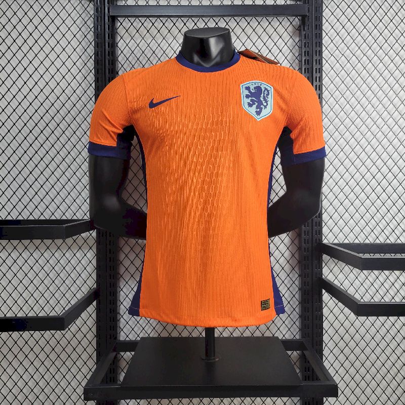 Países Baixos 2024/25 Camisola Principal Euro Versão Jogador – Homem