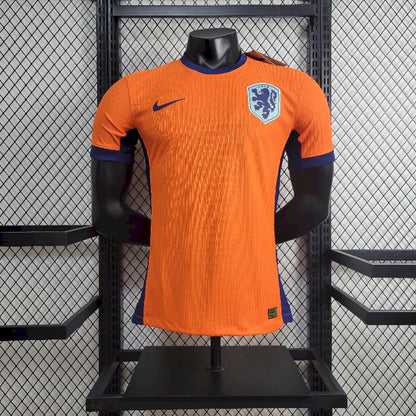 Países Baixos 2024/25 Camisola Principal Euro Versão Jogador – Homem