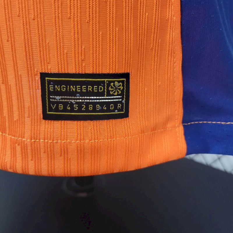 Países Baixos 2024/25 Camisola Principal Euro Versão Jogador – Homem
