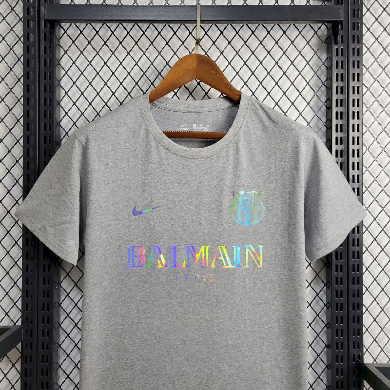Barcelona 2024/25 T-shirt Balmain Co-Branded Edição – Homem