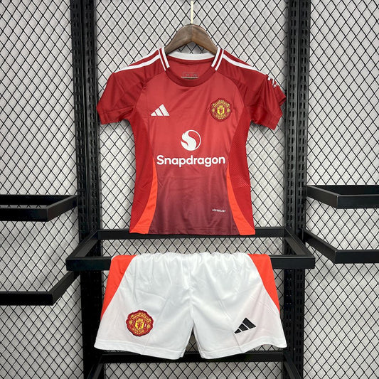 Manchester United 2024/25 Conjunto Principal – Criança