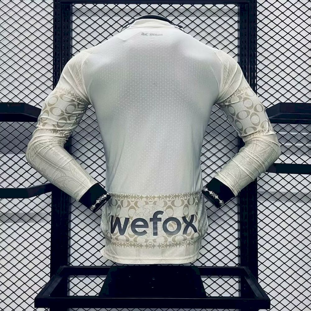 AC Milan 2024/25 Camisola Co-Branded Edição de Manga Comprida Versão Jogador – Homem