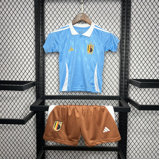 Bélgica 2024/25 Conjunto Alternativo Euro – Criança
