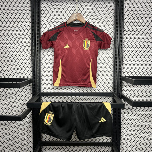 Bélgica 2024/25 Conjunto Principal Euro – Criança