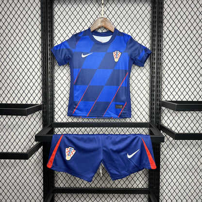 Croácia 2024/25 Conjunto Alternativo Euro – Criança