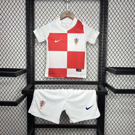 Croácia 2024/25 Conjunto Principal Euro – Criança