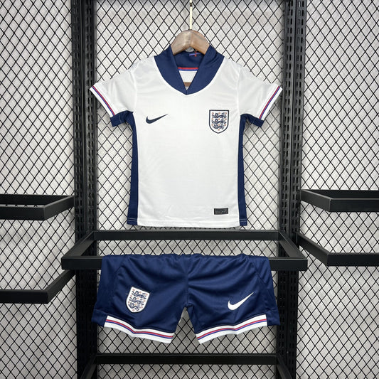 Inglaterra 2024/25 Conjunto Principal Euro – Criança