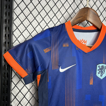 Países Baixos 2024/25 Conjunto Alternativo Euro – Criança