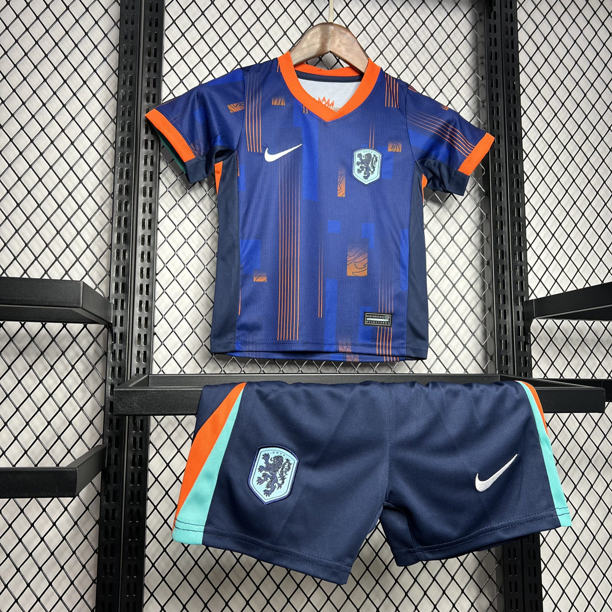 Países Baixos 2024/25 Conjunto Alternativo Euro – Criança