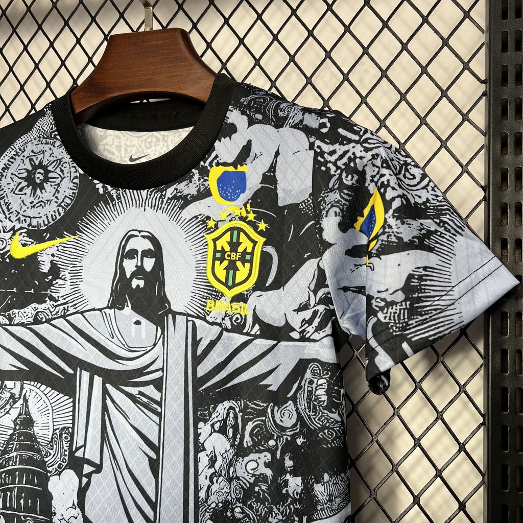 Brasil 2024/25 Conjunto Especial Cinzento – Criança
