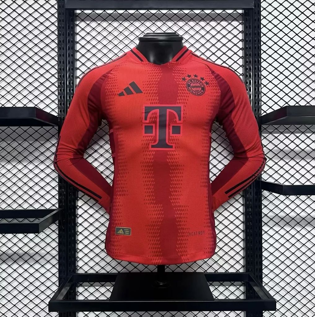 Bayern de Munique 2024/25 Camisola Principal de Manga Comprida Versão Jogador – Homem