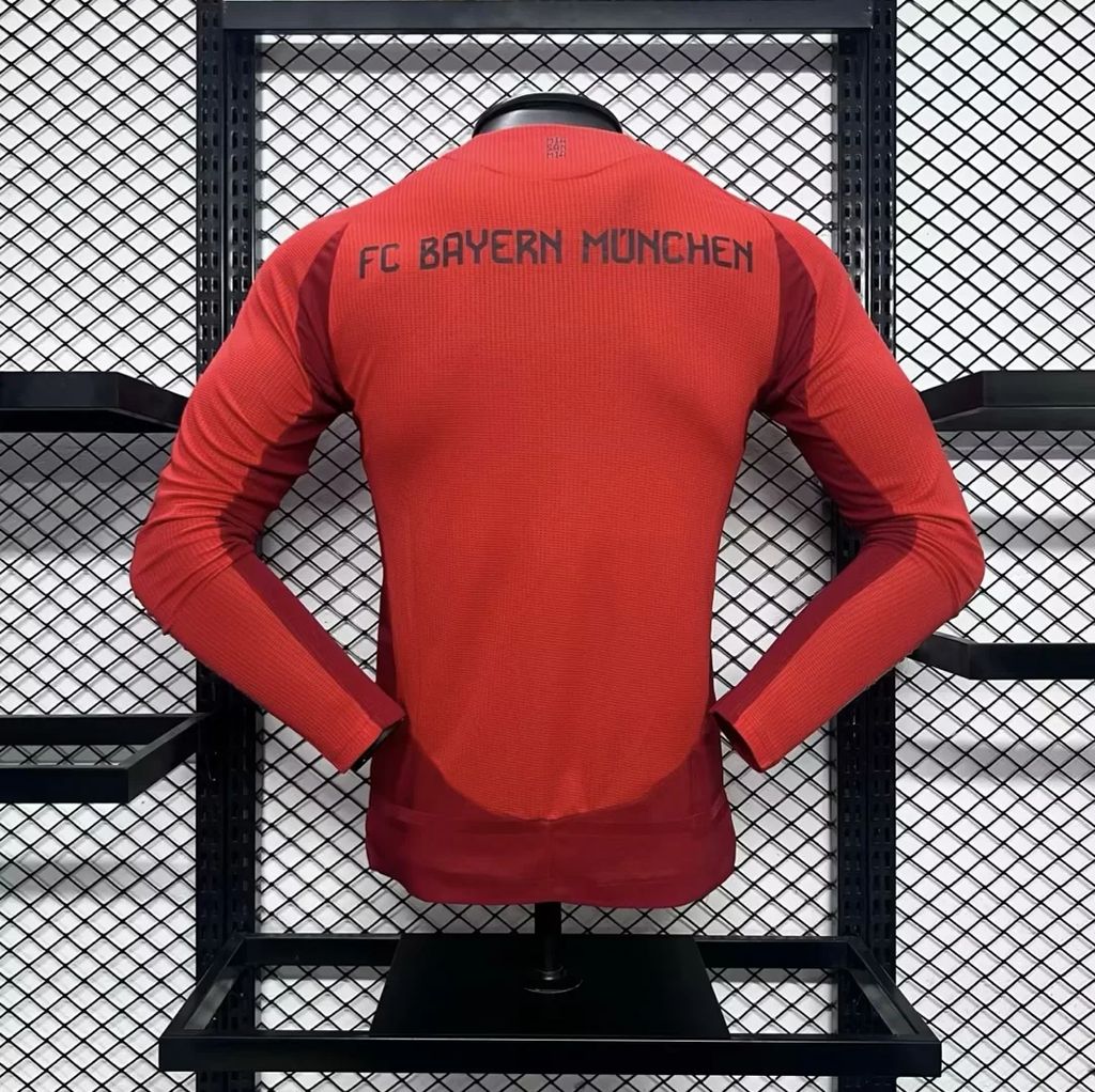 Bayern de Munique 2024/25 Camisola Principal de Manga Comprida Versão Jogador – Homem