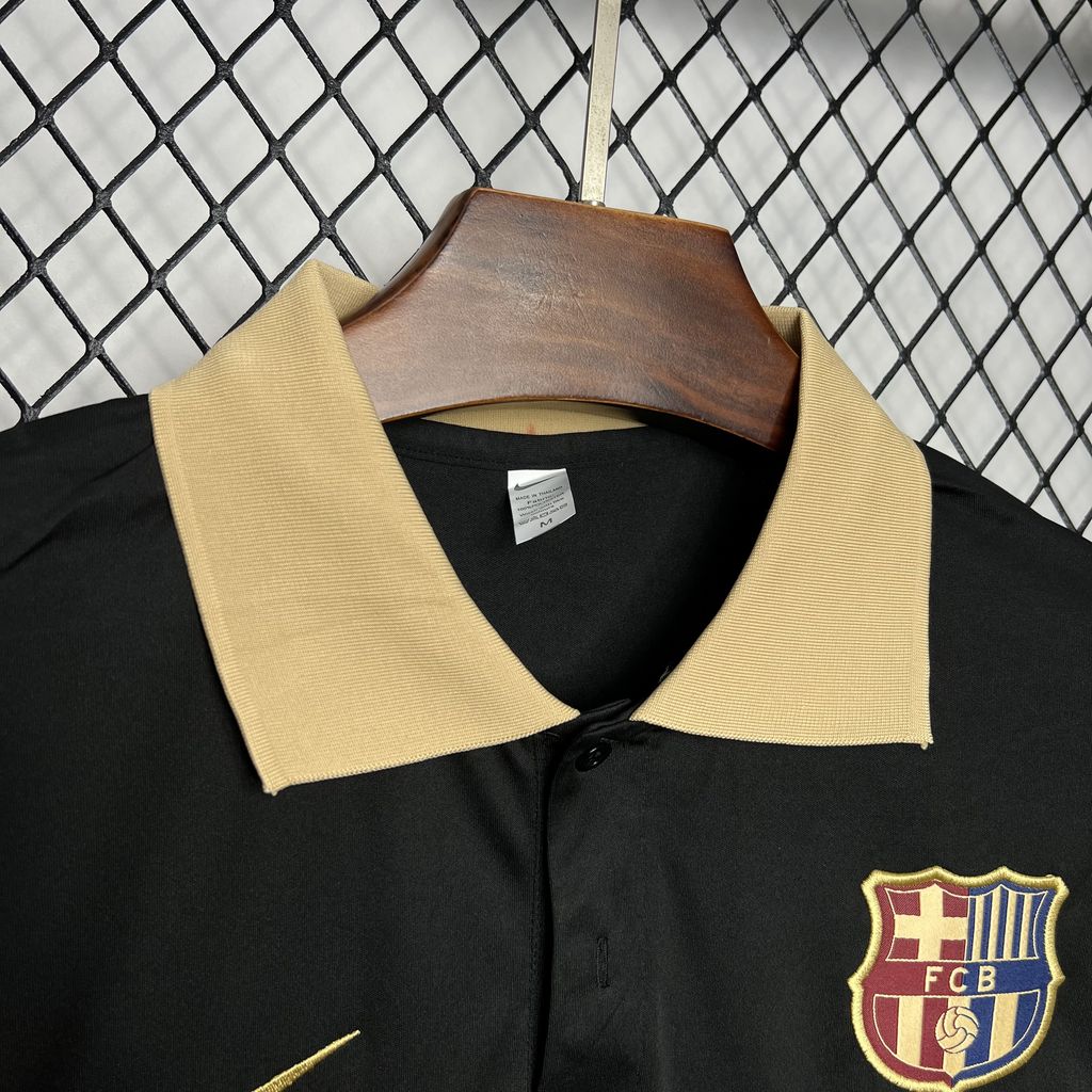 Barcelona 2024/25 Camisola Polo Preta – Homem