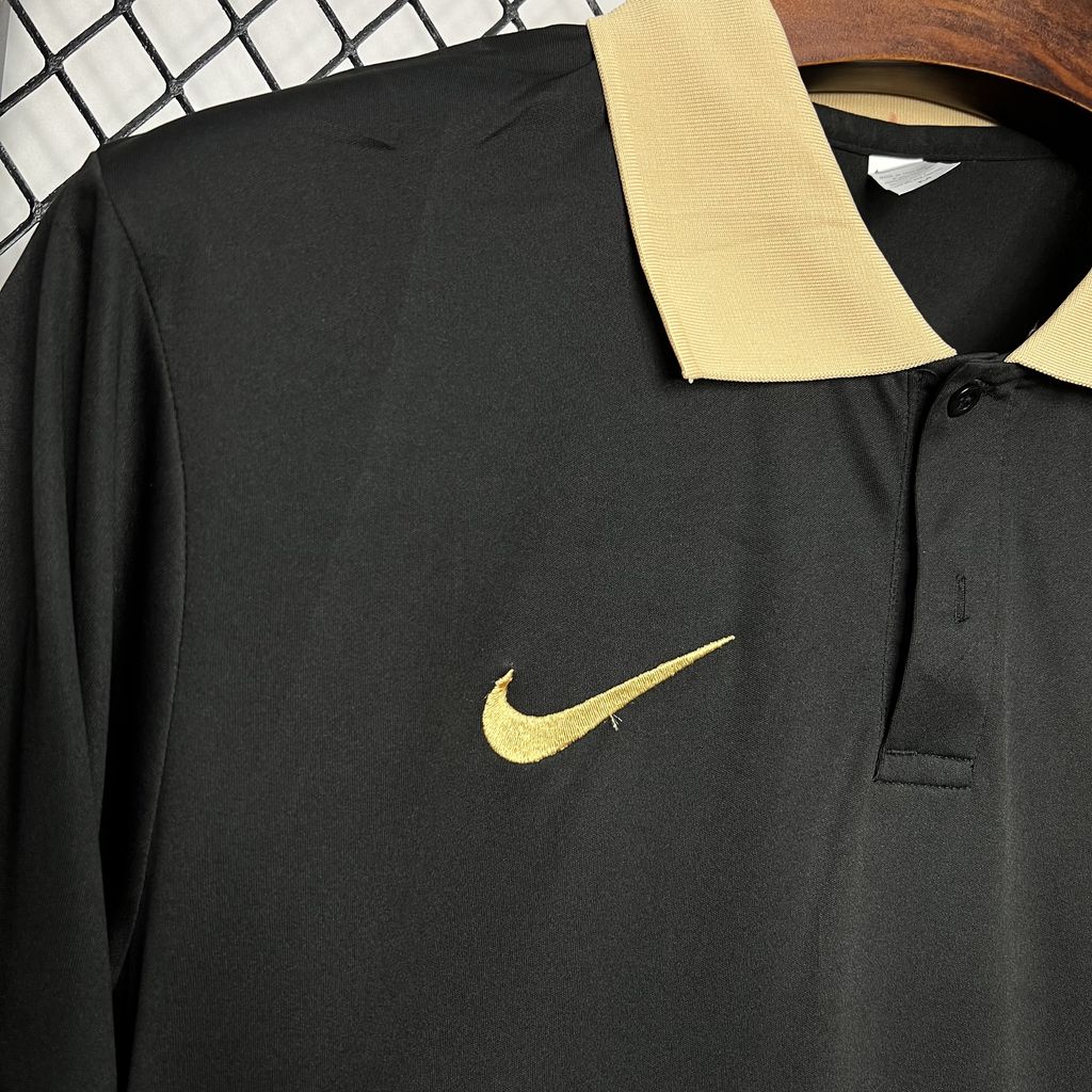 Barcelona 2024/25 Camisola Polo Preta – Homem