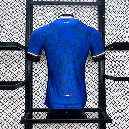 Itália 2024/25 Camisola Euro Azul co-branded Versão Versão Jogador – Homem