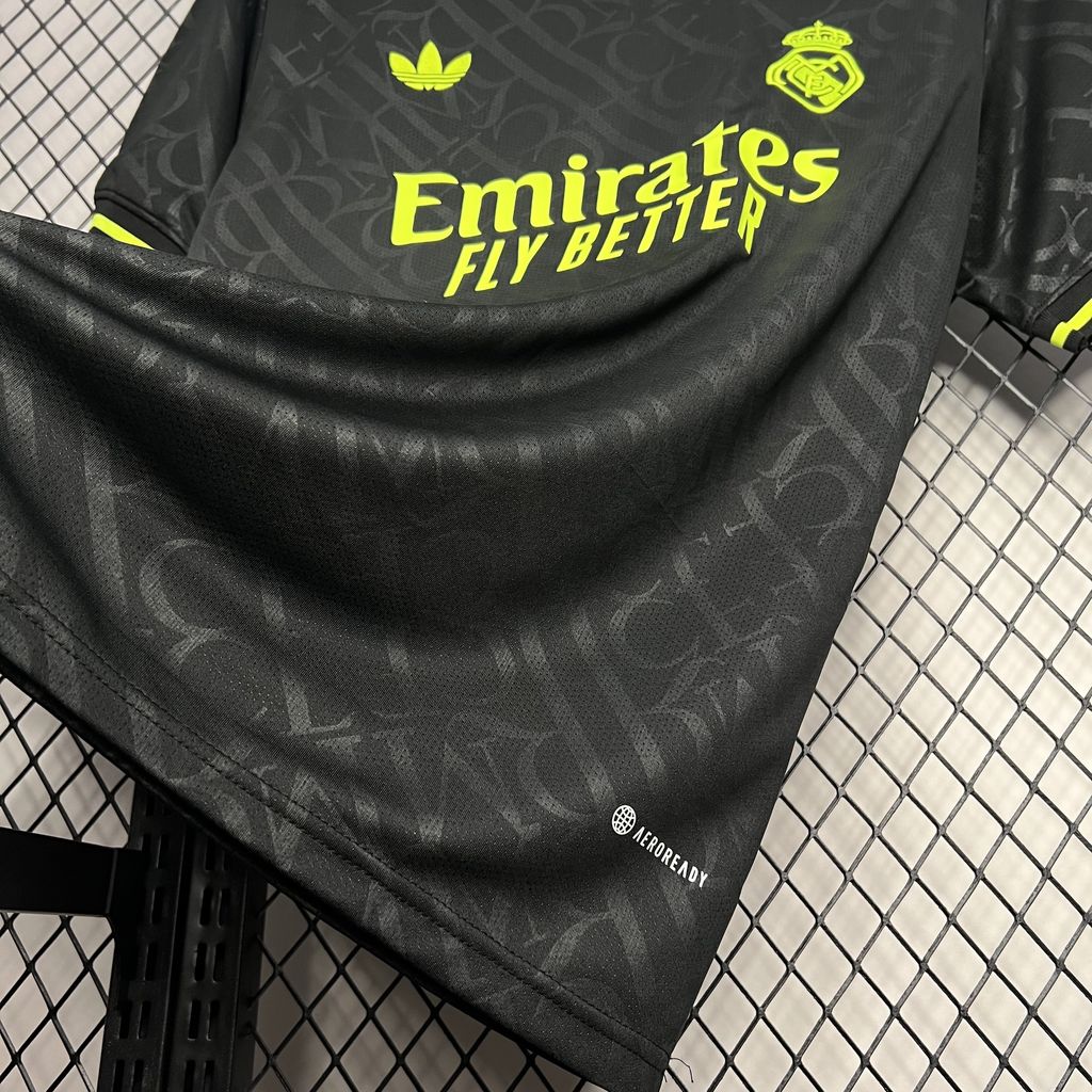 Real Madrid 2024/25 Camisola X Preta e NEON UNIQUE – Homem