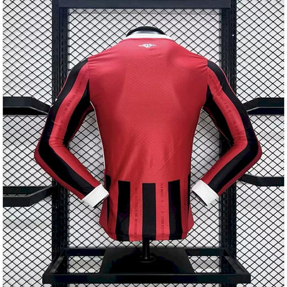 AC Milan 2024/25 Camisola Principal de Manga Comprida Versão Jogador – Homem