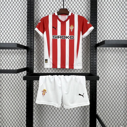 Sporting de Gijon 2024/25 Conjunto Principal – Criança