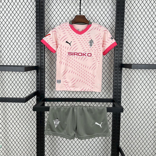 Sporting de Gijon 2024/25 Conjunto Terceiro – Criança