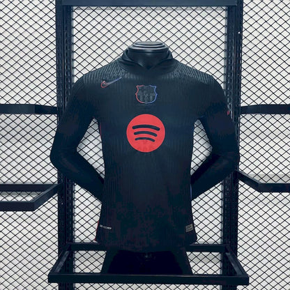 Barcelona 2024/25 Camisola Alternativa de Manga Comprida Versão Jogador – Homem