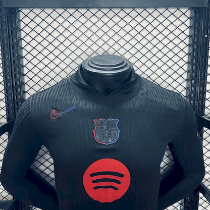 Barcelona 2024/25 Camisola Alternativa de Manga Comprida Versão Jogador – Homem