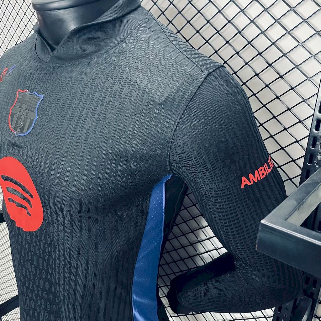 Barcelona 2024/25 Camisola Alternativa de Manga Comprida Versão Jogador – Homem