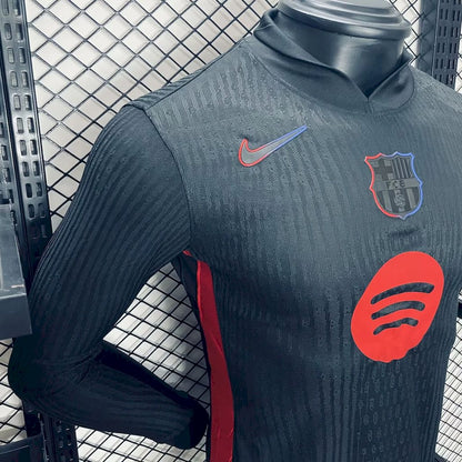 Barcelona 2024/25 Camisola Alternativa de Manga Comprida Versão Jogador – Homem