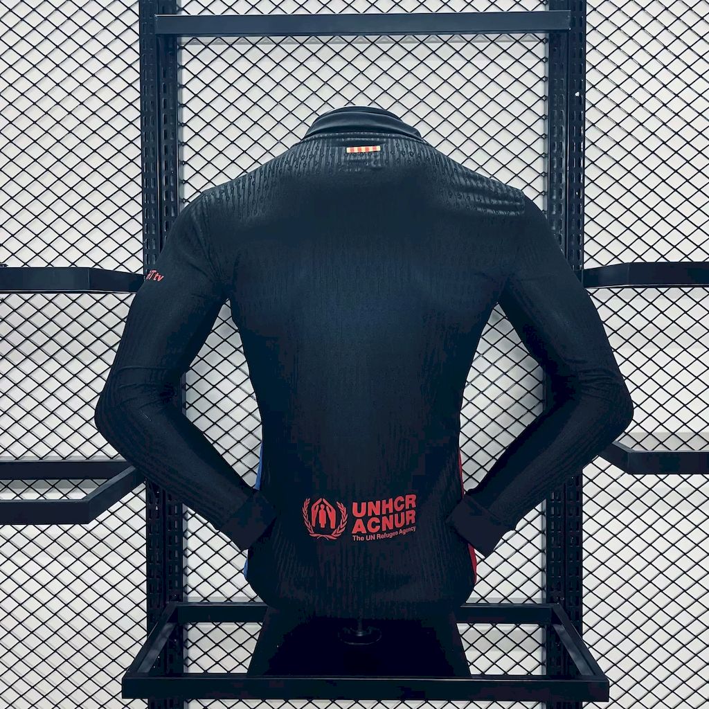Barcelona 2024/25 Camisola Alternativa de Manga Comprida Versão Jogador – Homem
