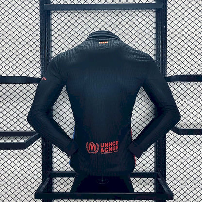 Barcelona 2024/25 Camisola Alternativa de Manga Comprida Versão Jogador – Homem