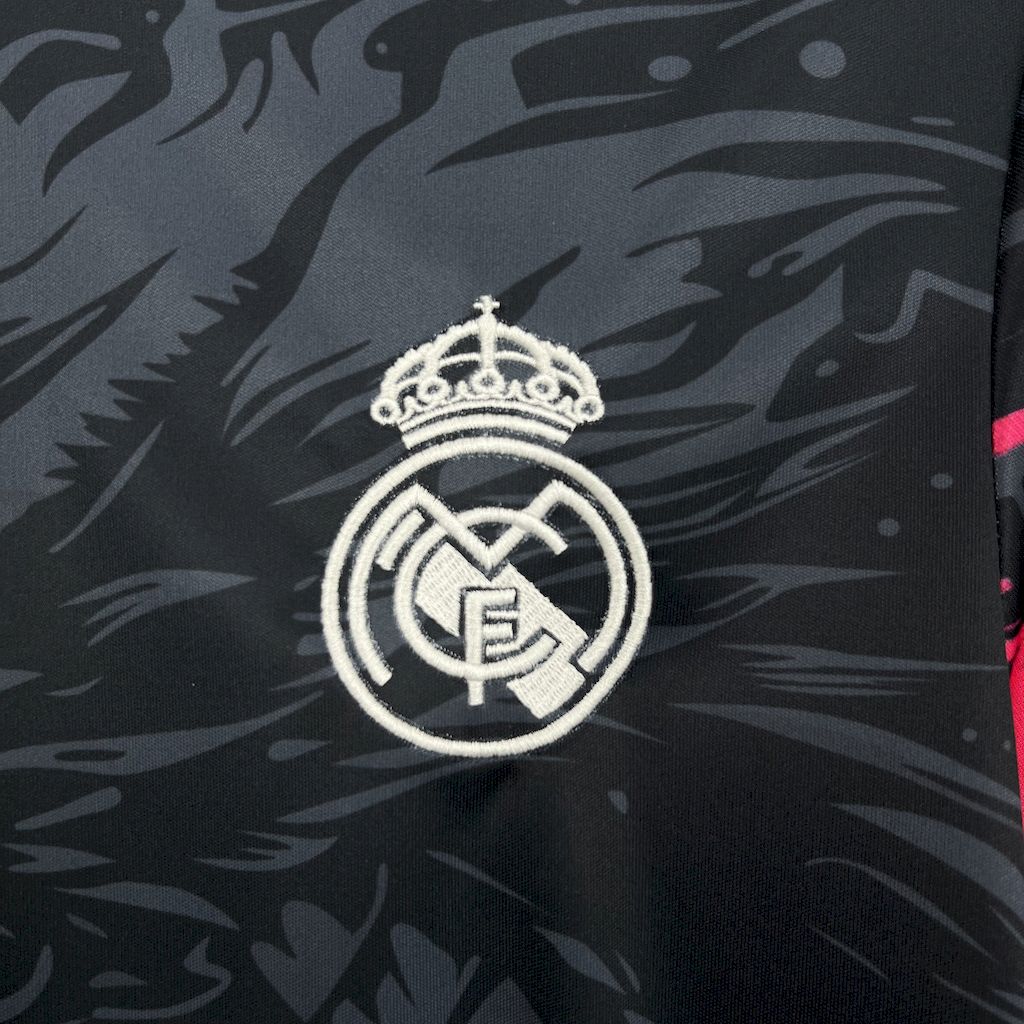 Real Madrid 2024/25 Camisola Preta Vermelha Dragon – Homem