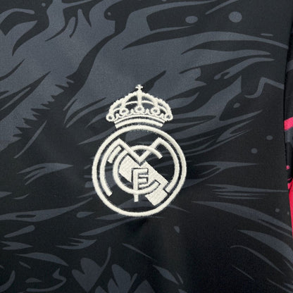 Real Madrid 2024/25 Camisola Preta Vermelha Dragon – Homem